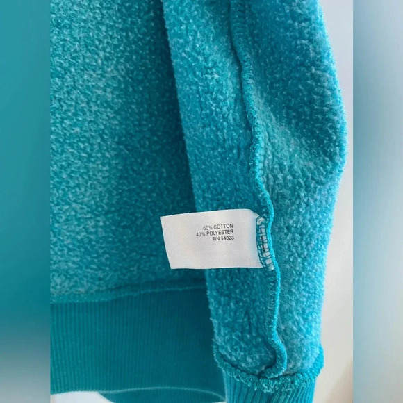 Old Navy Teal NYC Zipup Hoodie Women’s Size Large - Picture 6 of 6